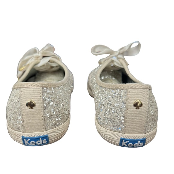 Kate Spade x Keds Sparkly Silver Womens Fashion Sneakers Size 8.5 - Picture 7 of 10